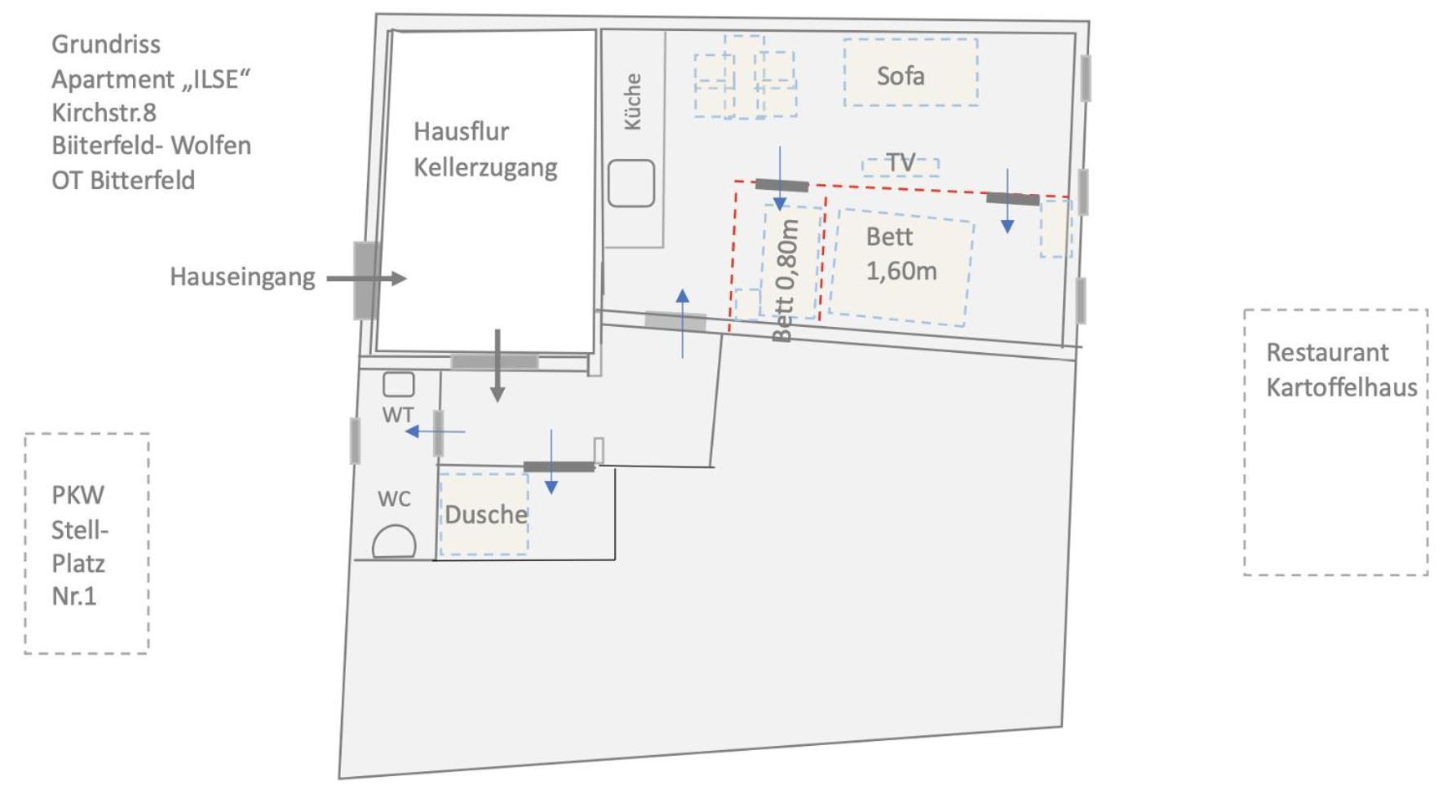 Appartement "Ilse" An Der Goitzsche Inklusive Parkplatz Bitterfeld-Wolfen 外观 照片
